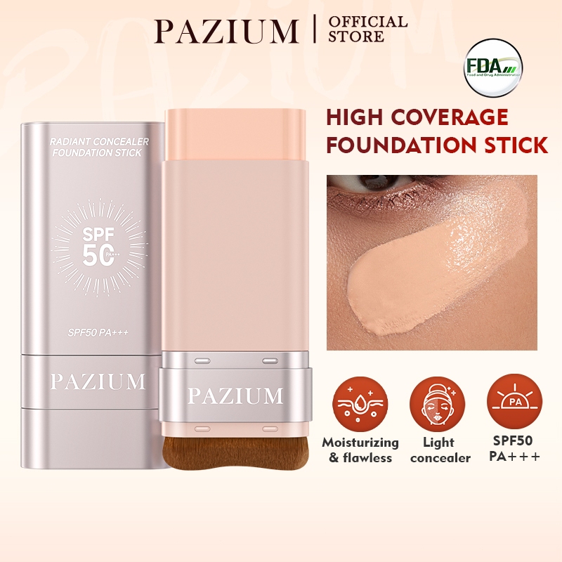 PAZIUM รองพื้นหน้า รองพื้นแท่ง FDA ติดทนนาน กันแดด SPF50 PA+++ 20g