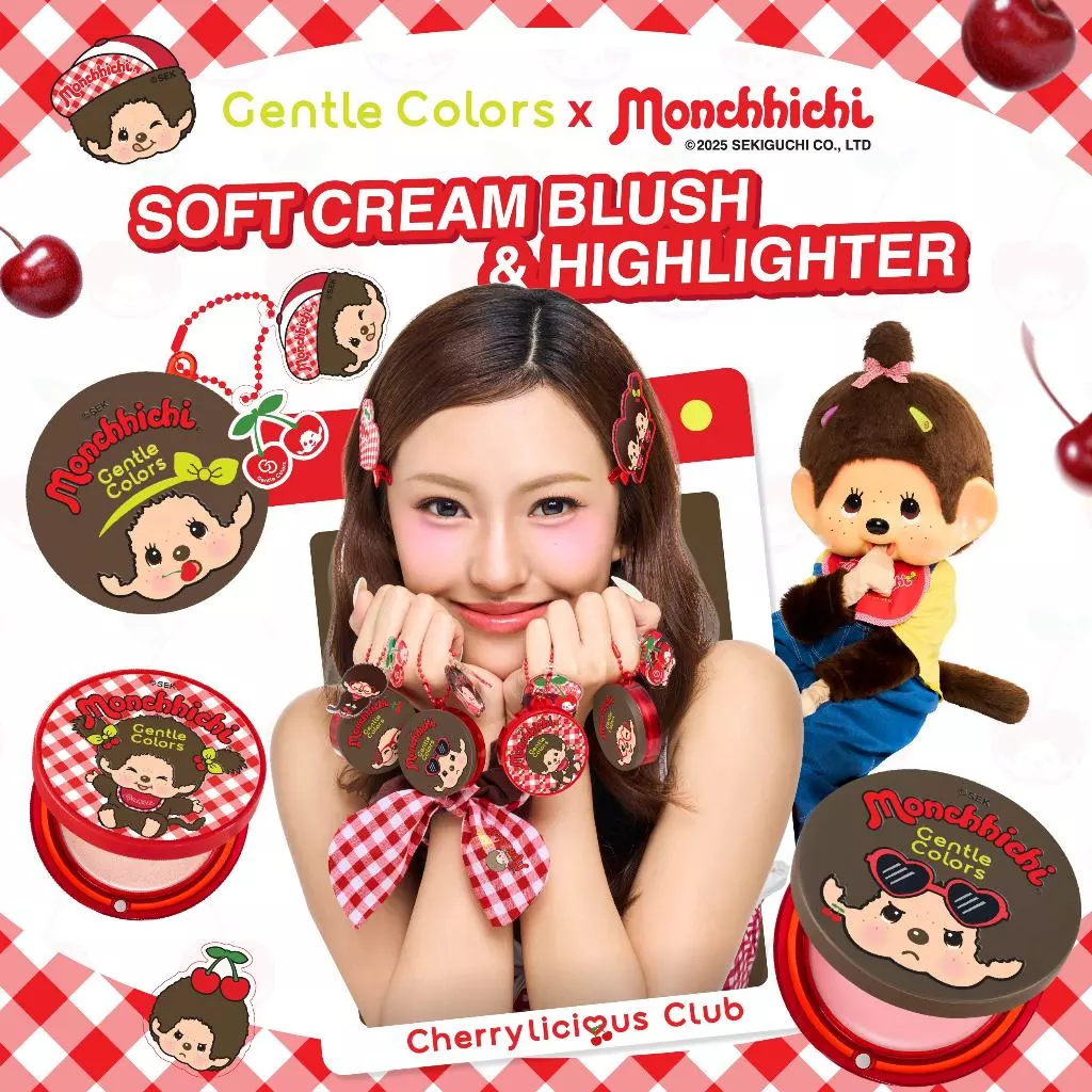 Gentle Colors x Monchhichi Soft Cream Blush & Highlighter บลัชครีม thumbnail 3