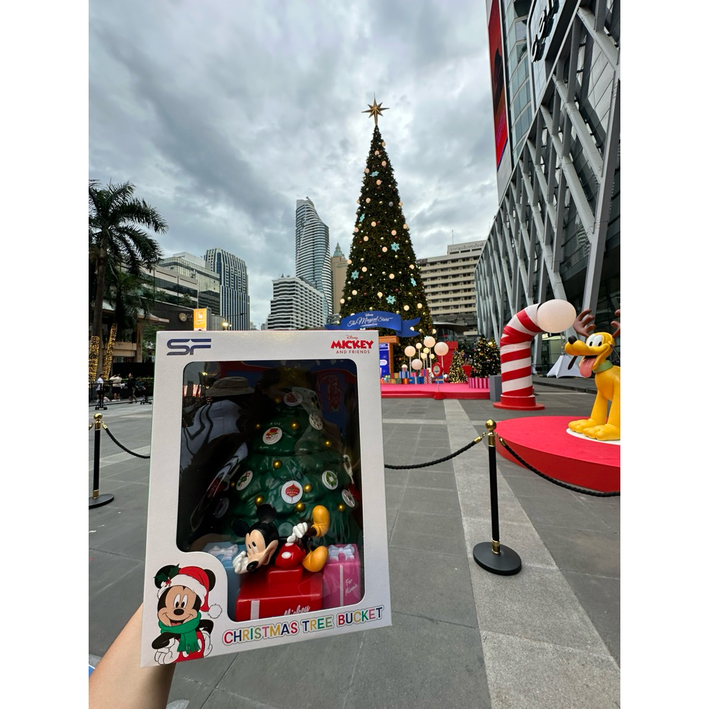 Disney Chortsmas Tree  (พรีออเดอร์) ถังป๊อปคอร์น  PoPCorn SF มีสินค้าพร้อมส่ง