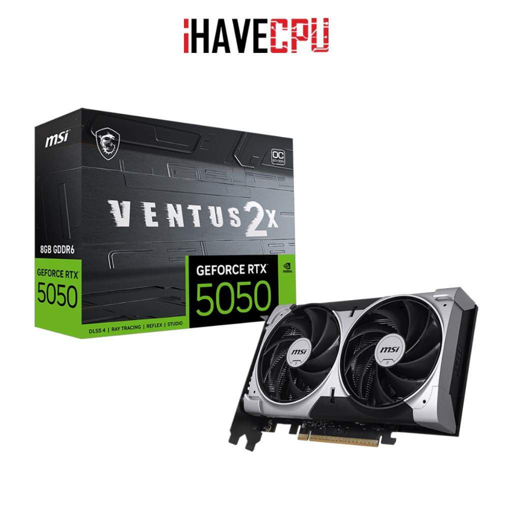 การ์ดจอ (vga) iHAVECPU MSI GEFORCE RTX 5050 VENTUS 2X OC 8G - 8GB GDDR6