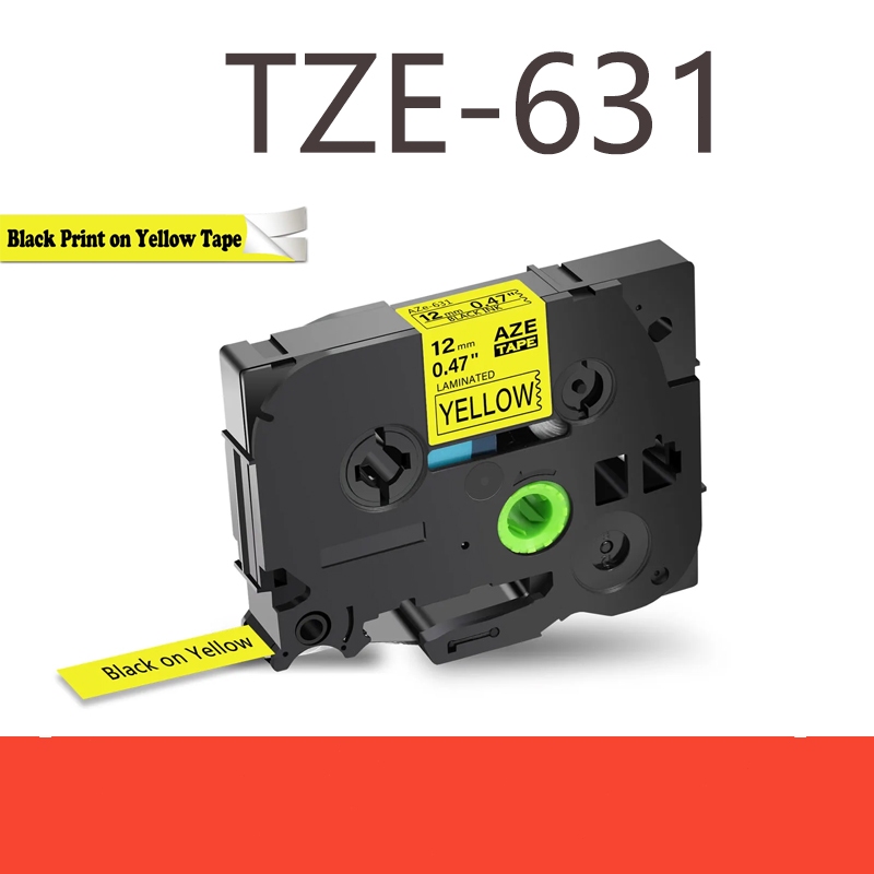 เทปพิมพ์ฉลาก Brother P-Touch TZE ใช้ได้กับ Brother  TZe 131 TZe 121 TZe 141 Tze 151 TZe 631 TZe 621 