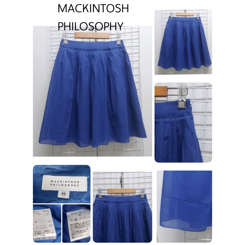 4803. M A C K I N T 0 S H_P H I L 0 S 0 P H Y กระโปรงสั้นผ้าคอตตอนญี่ปุ่นมือสอง