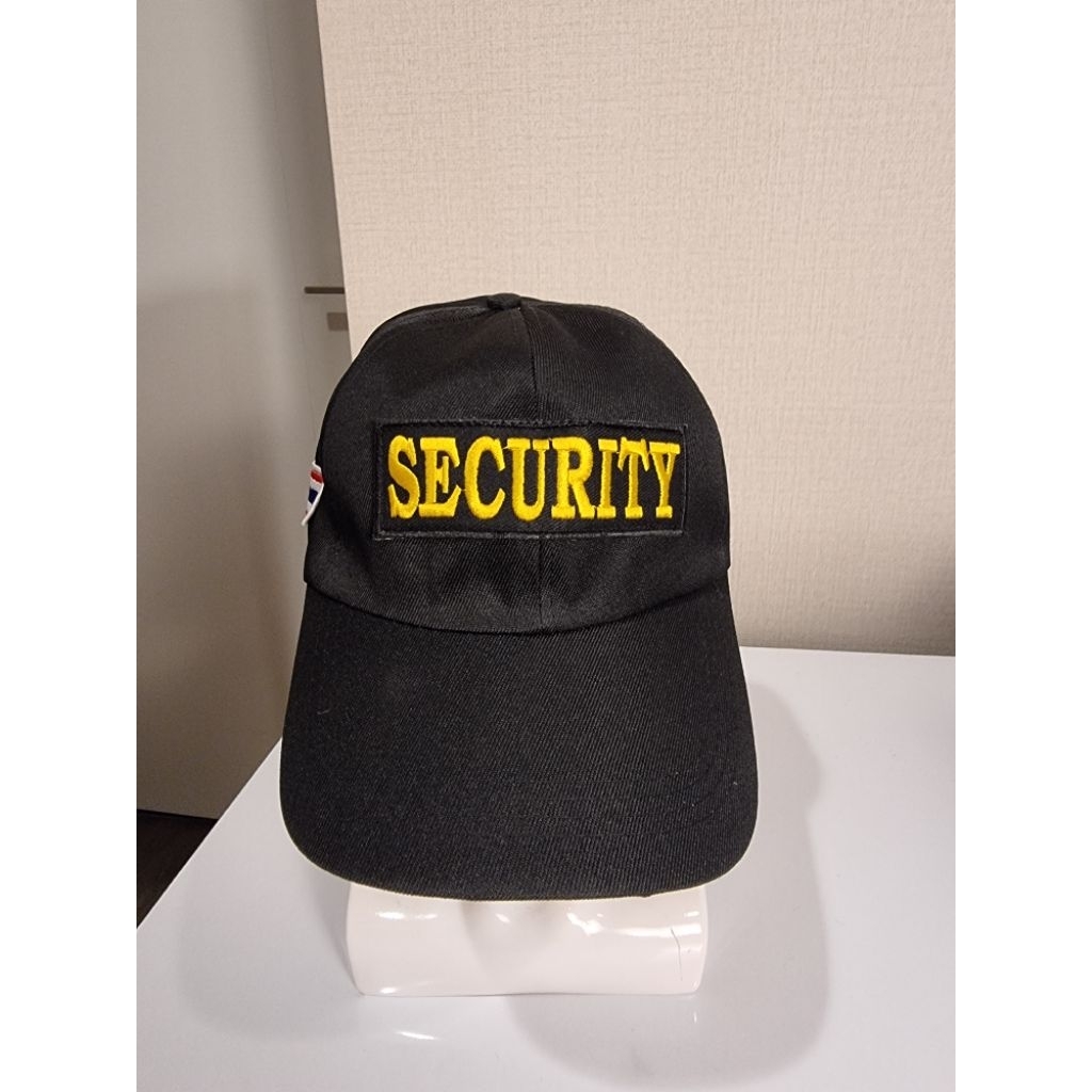 หมวกแก๊ปรปภ. Security ปักธงชา ติซ้ายขวา ด้านหลังปรับขนาดได้แบบตีนตุ๊กแก ราคาประหยัด ใช้งานได้ดี