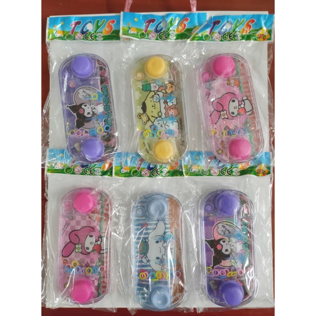 ของเล่นติดแผง เกมส์กดน้ำ ลายการ์ตูน ในแผง มี 6 ชิ้น ปลีกส่ง