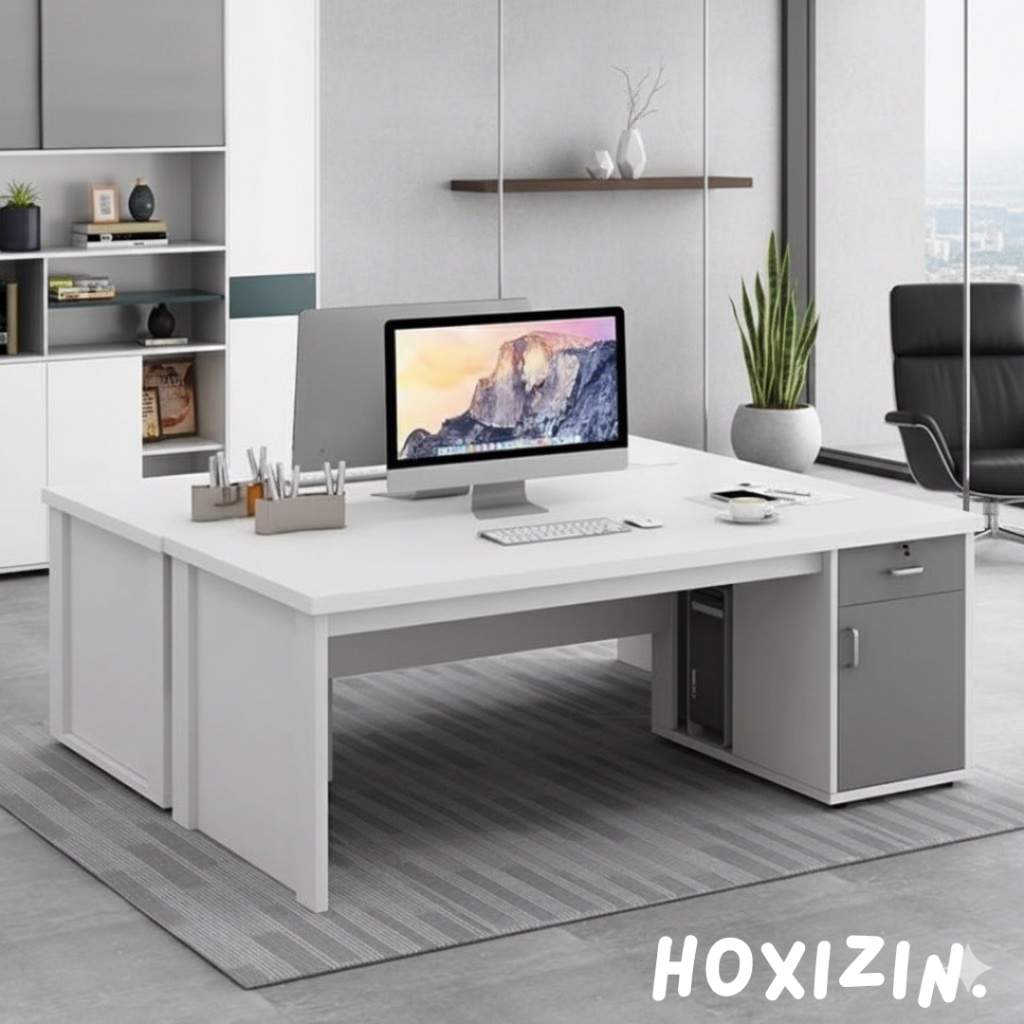 Computer Desk โต๊ะคอมพิวเตอร์ โต๊ะทำงานมีลิ้นชัก เรียบง่ายมินิมอล ไม้คุณภาพ แข็งแรง