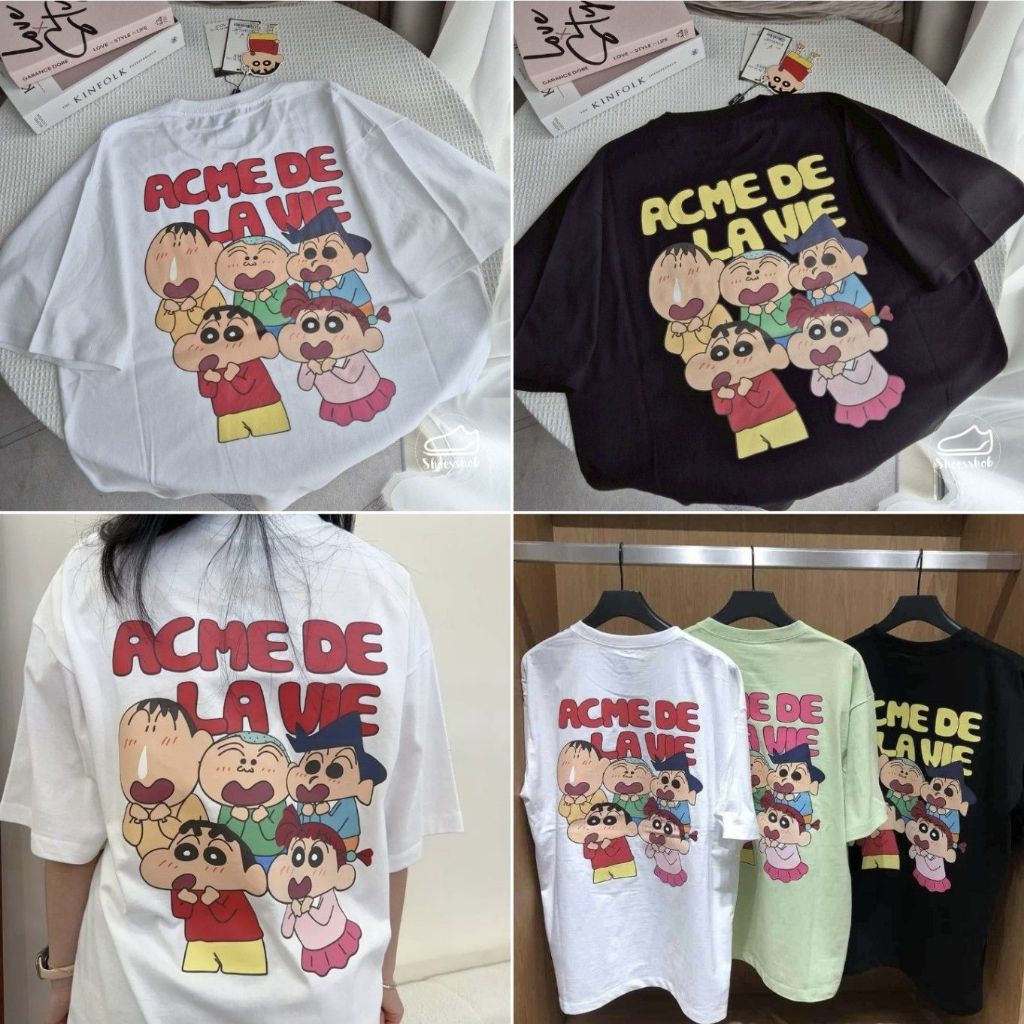 ของแท้ 💯%  ADLV x Shinchan And Friends Short Sleeve T-shirt เสื้อยืดแบรนด์ acmé de la vie ลายชินจัง