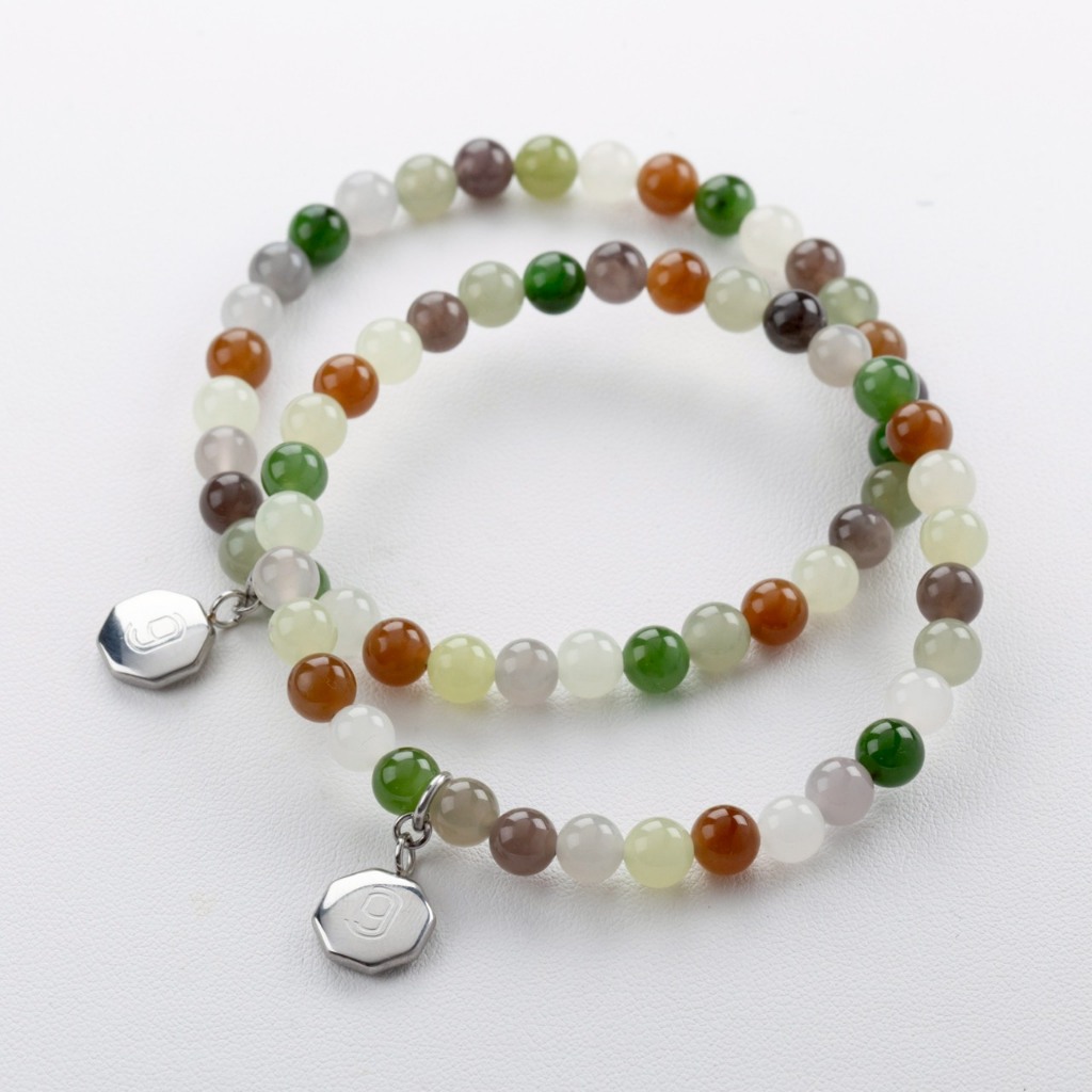 สร้อยแขนหยก Nephrite คละสี 6 mm. - JADE FOR YOU