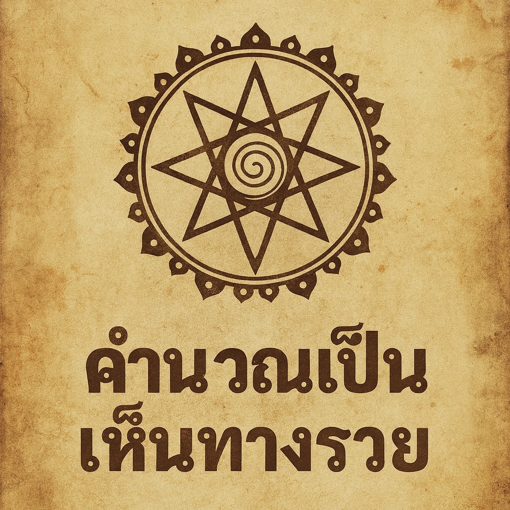 หนังสือ คำนวณเป็น เห็นทางรวย หวยออนไลน์ หวยไทยรัฐ หวยย้อนหลัง 5 ปี คู่มือหวย แนวทางหวย