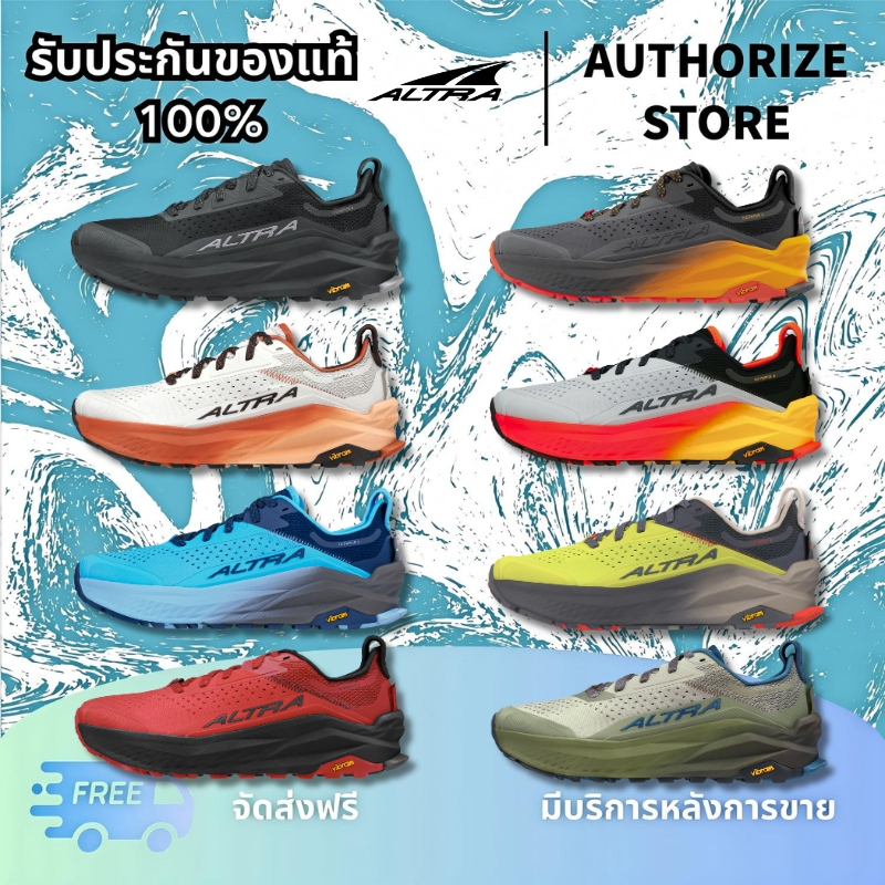 【สินค้าพร้อมส่ง】Altra OLYMPUS 6 รองเท้าวิ่ง รองเท้ากีฬา รองเท้า（ของแท้ 100 %）