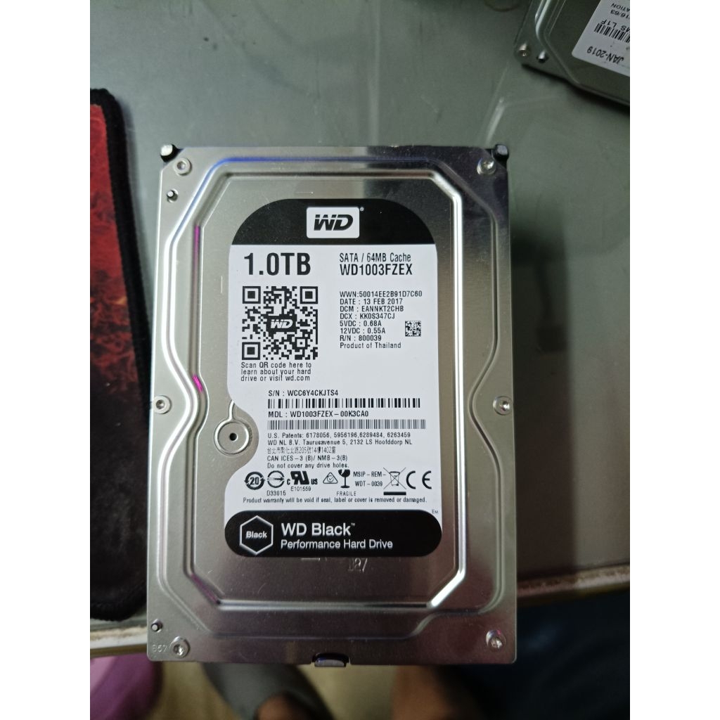 HDD Brand Western Wd Black(สีดำ)ความจุ 1TB 2TB
