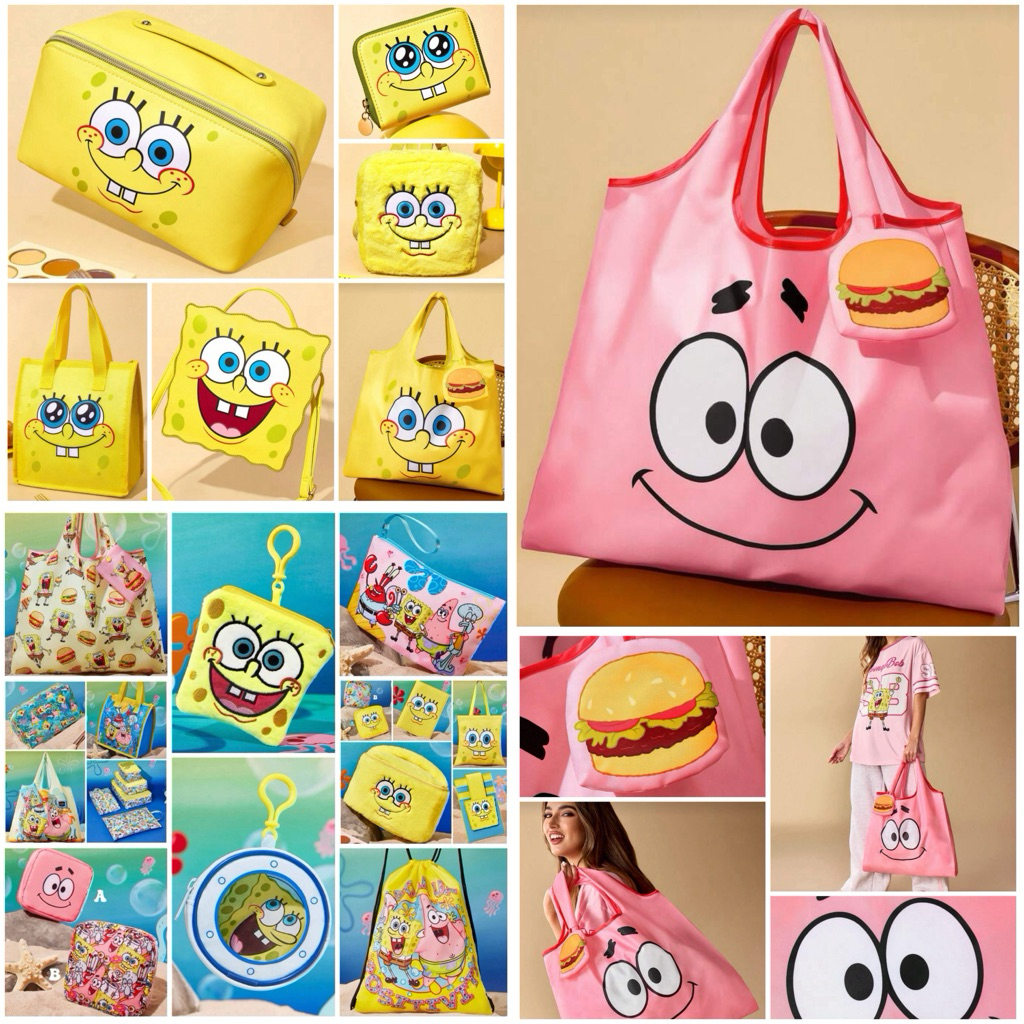 กระเป๋าช้อปปิ้ง เซ็ตจัดระเบียบ casepasssport สพันจ์บ็อบ สแควร์แพนส์ (สินค้างานลิขสิทธิ์แท้100% X SpongeBob SquarePants