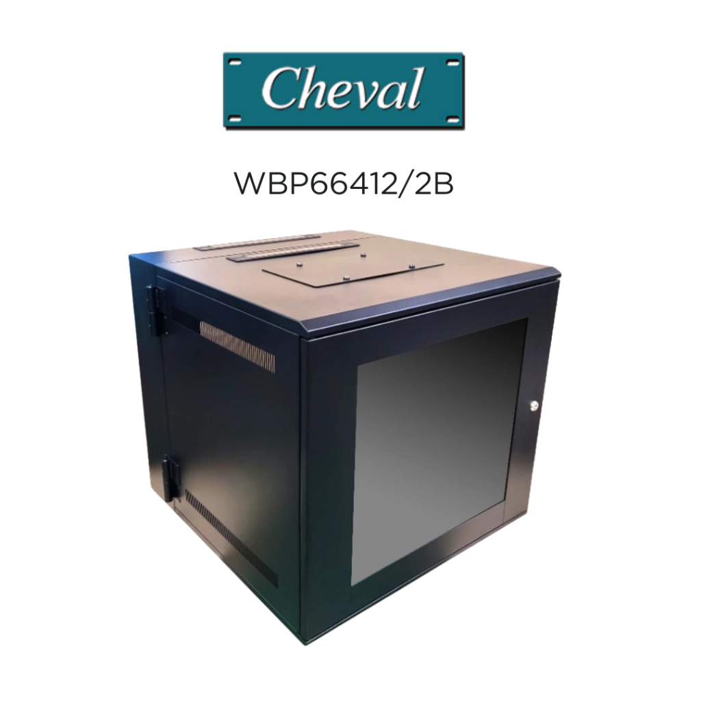 19” Wall Rack (WBP66412/2B) สำหรับติดตั้งงานอิเล็กทรอนิกส์ Rack ขนาด 600W,500D,12U, พร้อม Extension