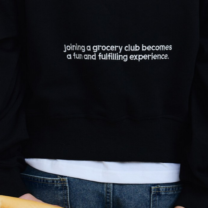 SO.ON : Grocery Club Sweater เสื้อสเวตเตอร์ รุ่น Fill Basket Hoodie — صورة 8