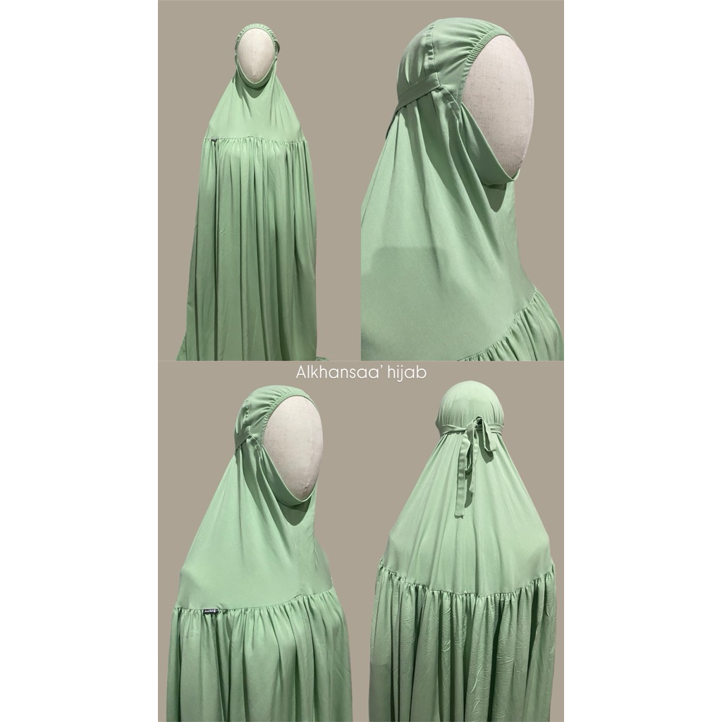 prayer dress/🥀ผ้าละหมาดแบบยาวสีพื้น(ทรงเมกกะ🕋)ผ้าสปันแมมเบิร์ต