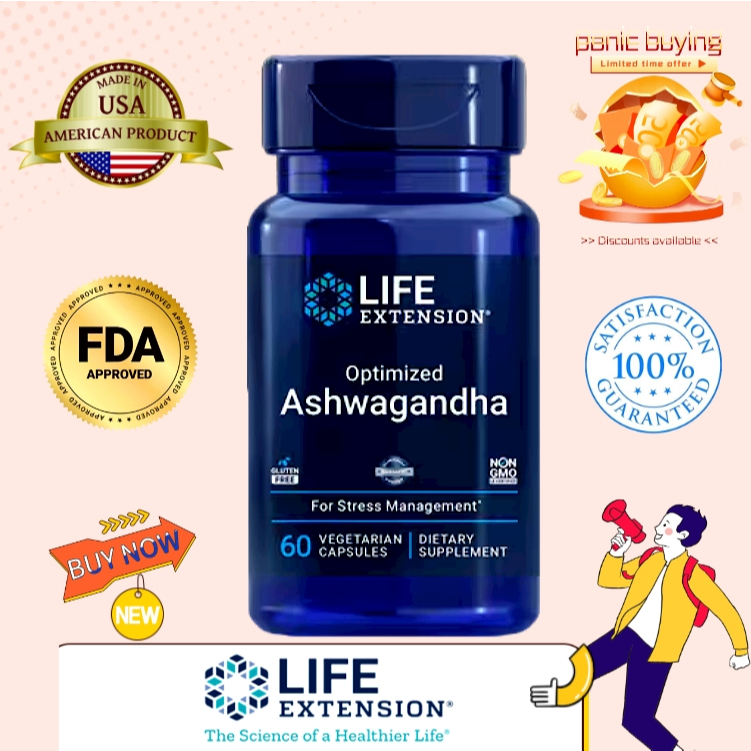 Life Extension Optimized Ashwagandha Cortisol-Lowering Relaxation Ketogenic Indian Ginseng
