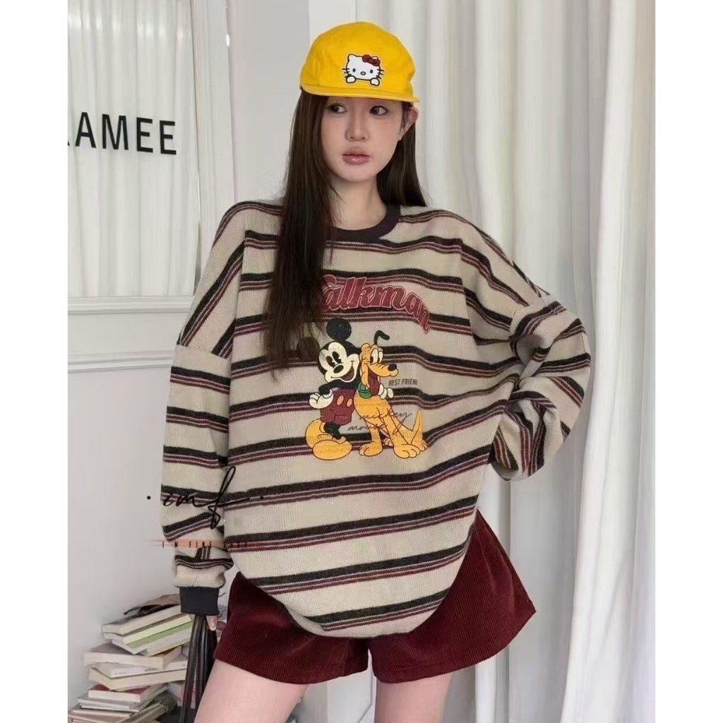 iamfine.shop N041168 เสื้อสเวตเตอร์มิกกี้