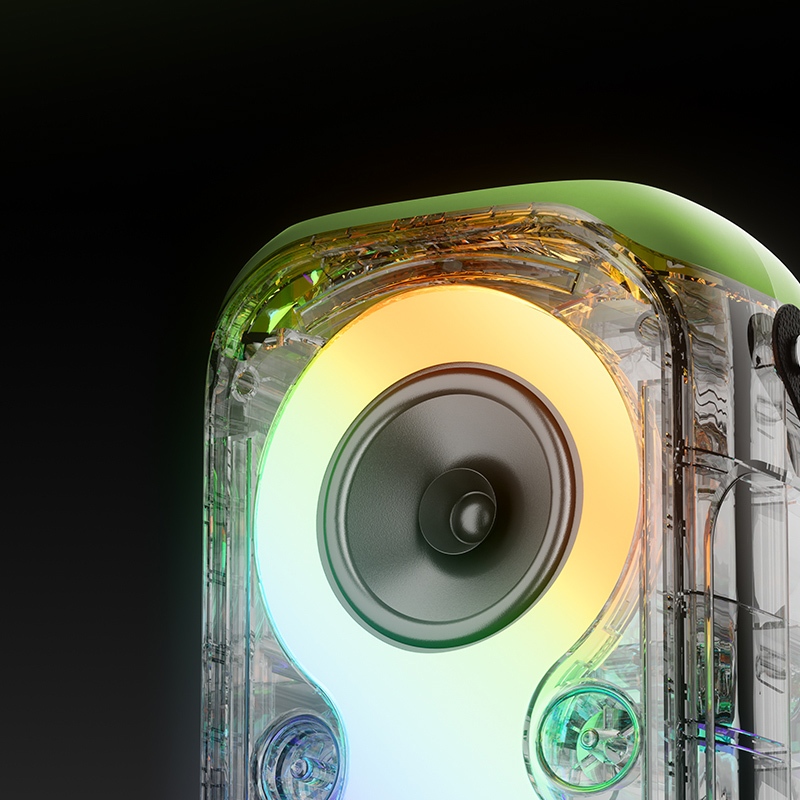 d-power Party1 ลำโพงบลูทูธ 80วัตต์ เบสเเน่น เสียงดี มีไฟ LED แถมฟรี!ไมค์ลอย อุปกรณ์ครบชุด ประกัน 1ปี - รูปที่ 3