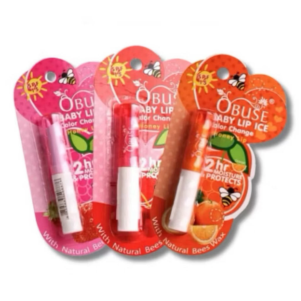 ลิปมันเปลี่ยนสี โอบิวซ์ เบบี้ ลิป ไอซ์ คัลเลอร์ เช้นท์ Obuse Baby Lip Ice Color Change