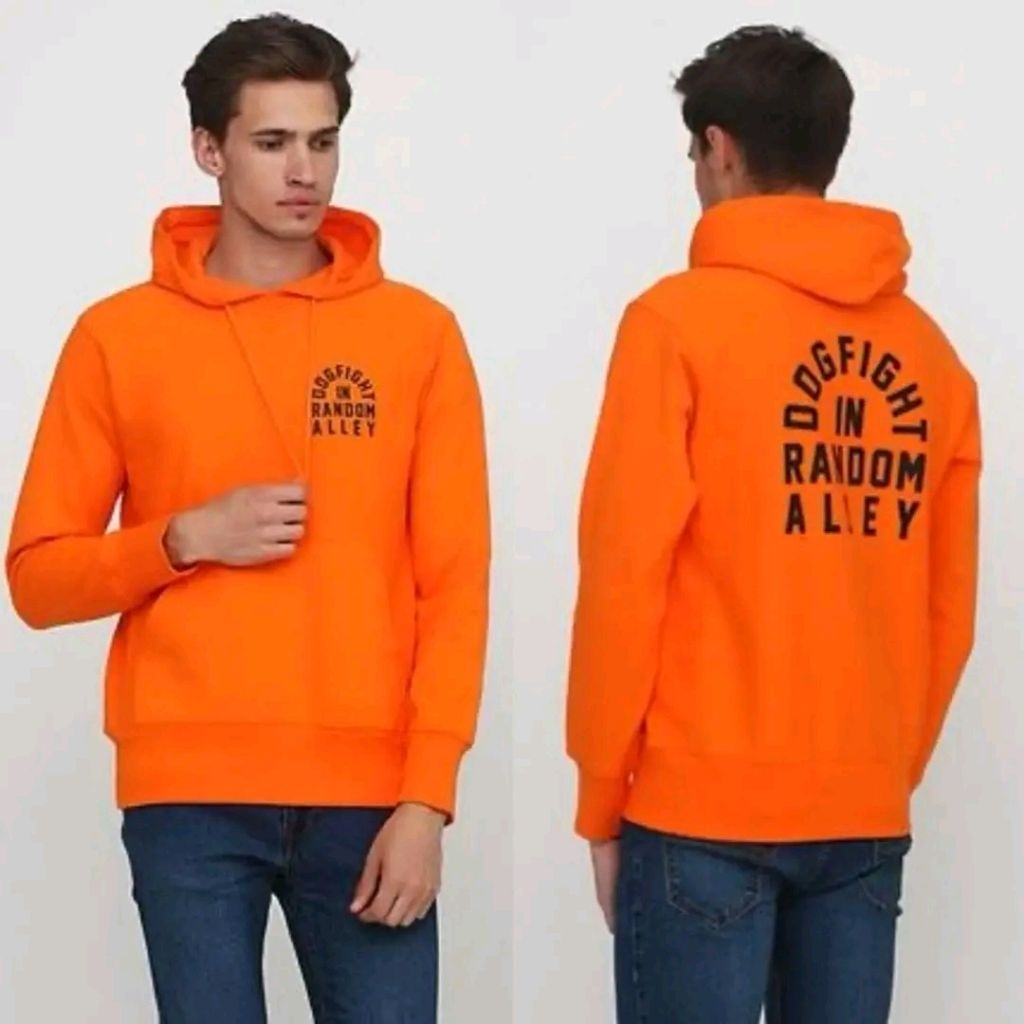 H&M Printed Hoodie Orange