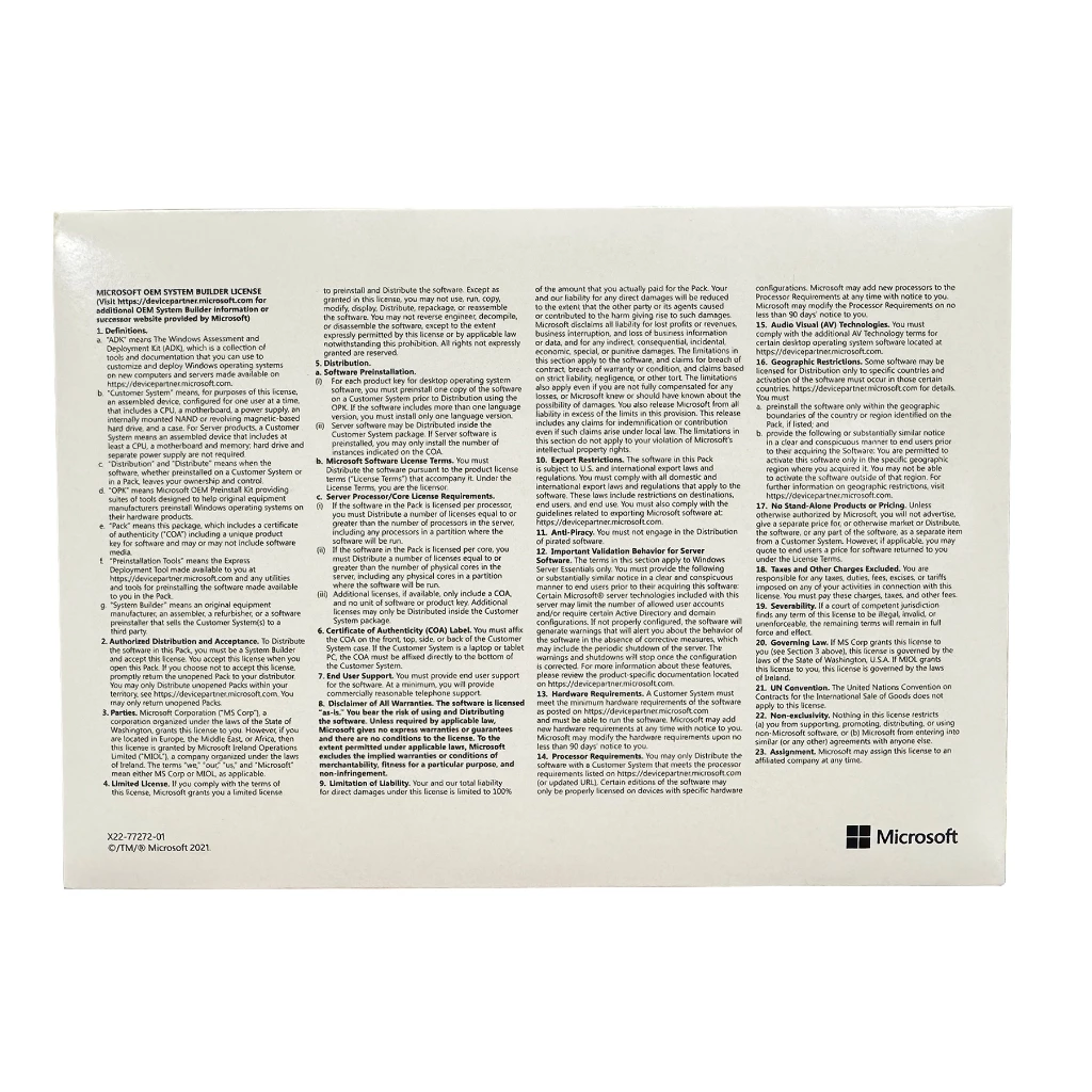 Microsoft Windows 11 Pro 64Bit Eng Intl 1pk DSP OEI DVD ระบบปฏิบัติการ ของแท้ thumbnail 5