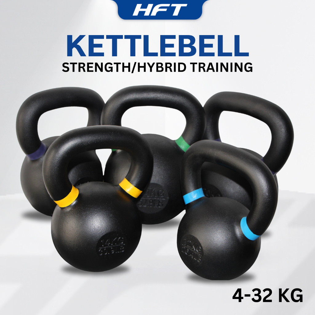 เคตเทิลเบล Kettlebell สีดำด้าน ดัมเบลหูหิ้ว ที่ยกน้ำหนัก 4-16KG เวทยกน้ำหนัก เกรดพรีเมียม - Homefitt
