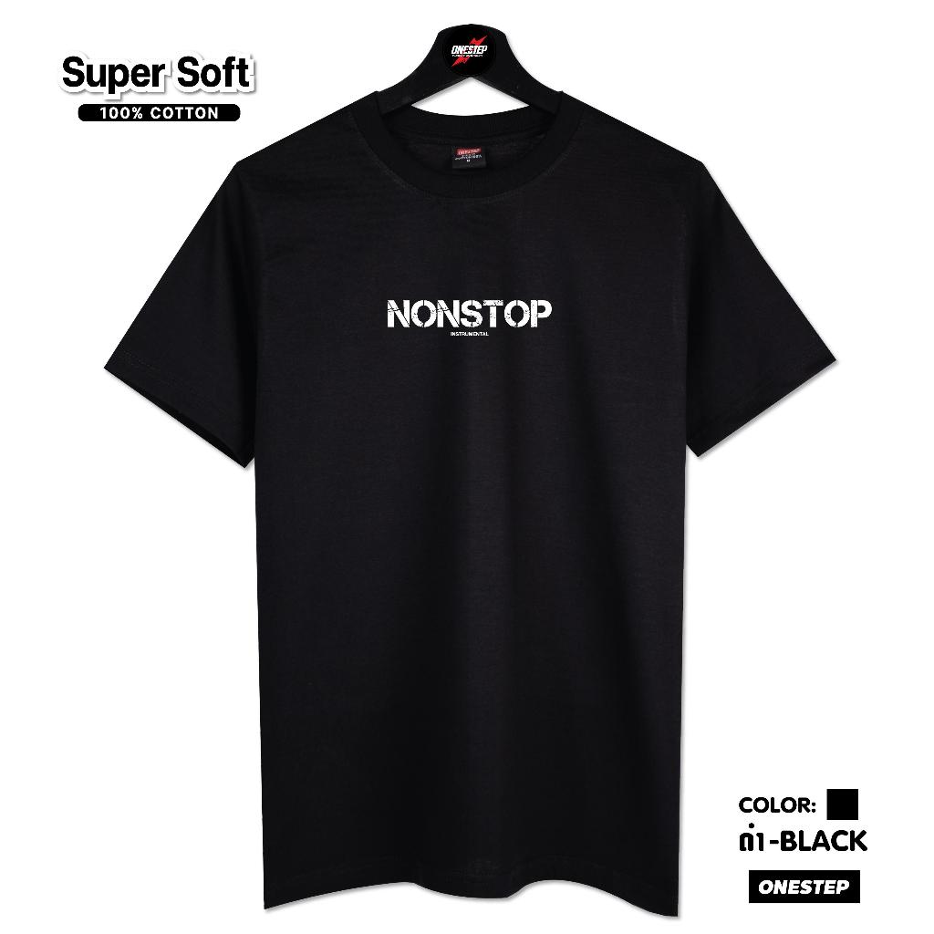 ผ้า cotton แท้ 100% [Super Soft] อย่างดี หนานุ่ม ใส่สบาย ไม่ร้อน ลาย NONSTOP (no.94)