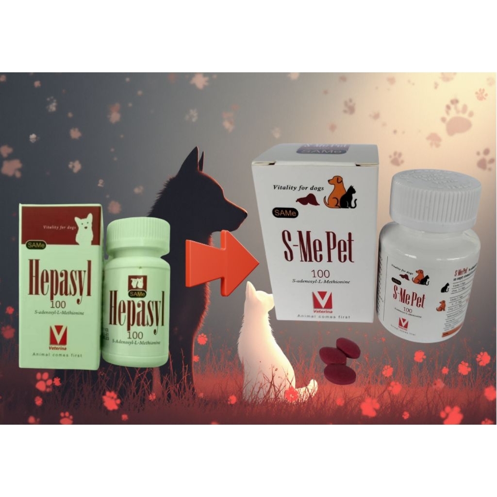 Hepasly => S-Me Pet SAMe 100 30เม็ด บำรุงตับ