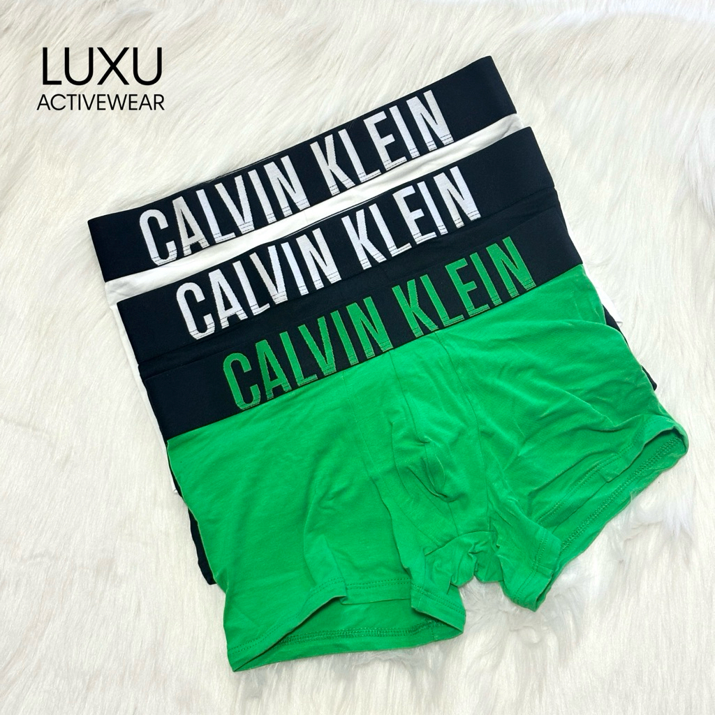 (พร้อมส่ง){มีแบ่งขาย 1 ตัว} CALVIN KLEIN กางเกงในชาย Intense Power Cotton 3 Pack Trunks ของแท้ 100%🇺🇸