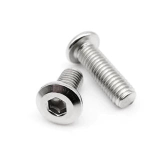 สกรูหัวจมแบน สแตนเลส สตีล 304 เกลียวมิลตลอด ขนาด M6 Round Flat Hex Socket Screws Stainless Steel 304.