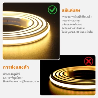 24V COB แถบ LED กันน้ำพร้อมแถบแสงซิลิโคนยืดหยุ่น IP68 เหมาะสำหรับการใช้กลางแจ้งสระว่ายน้ำถังปลา ขั้นตอนสดใสและปลอดภัย