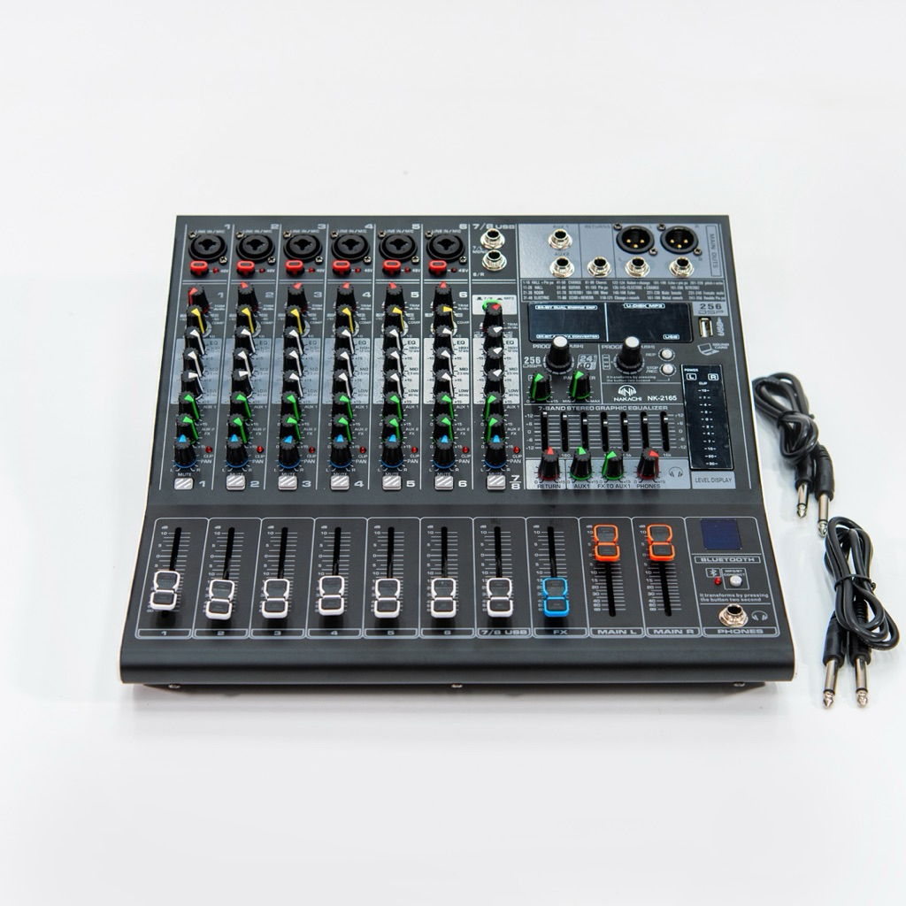 พร้อมส่ง Mixer สเตอริโอ มิกเซอร์ 8 ช่อง BLUETOOTH USB MP3 เอ็ฟเฟ็คแท้ (A-ONE CT-60S-USB)