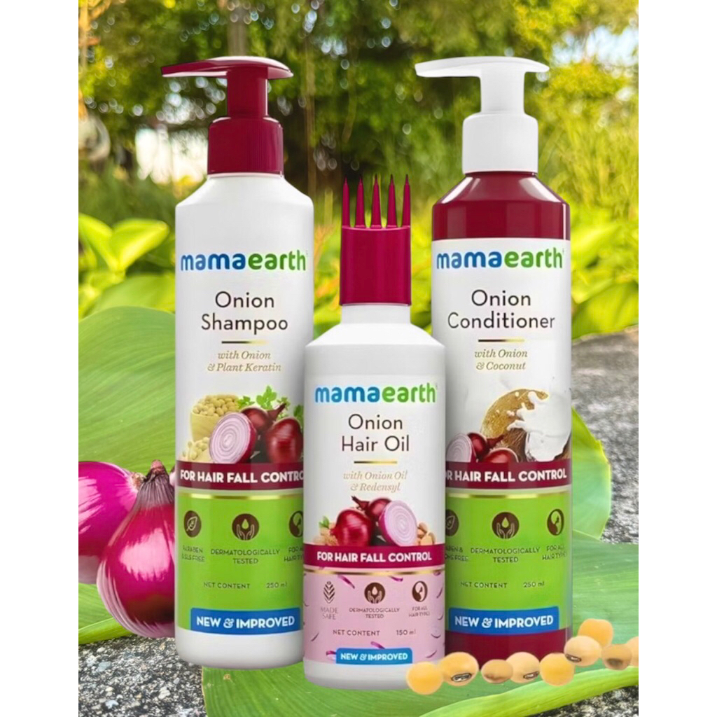 mama earth onion set combo 3 ขวด