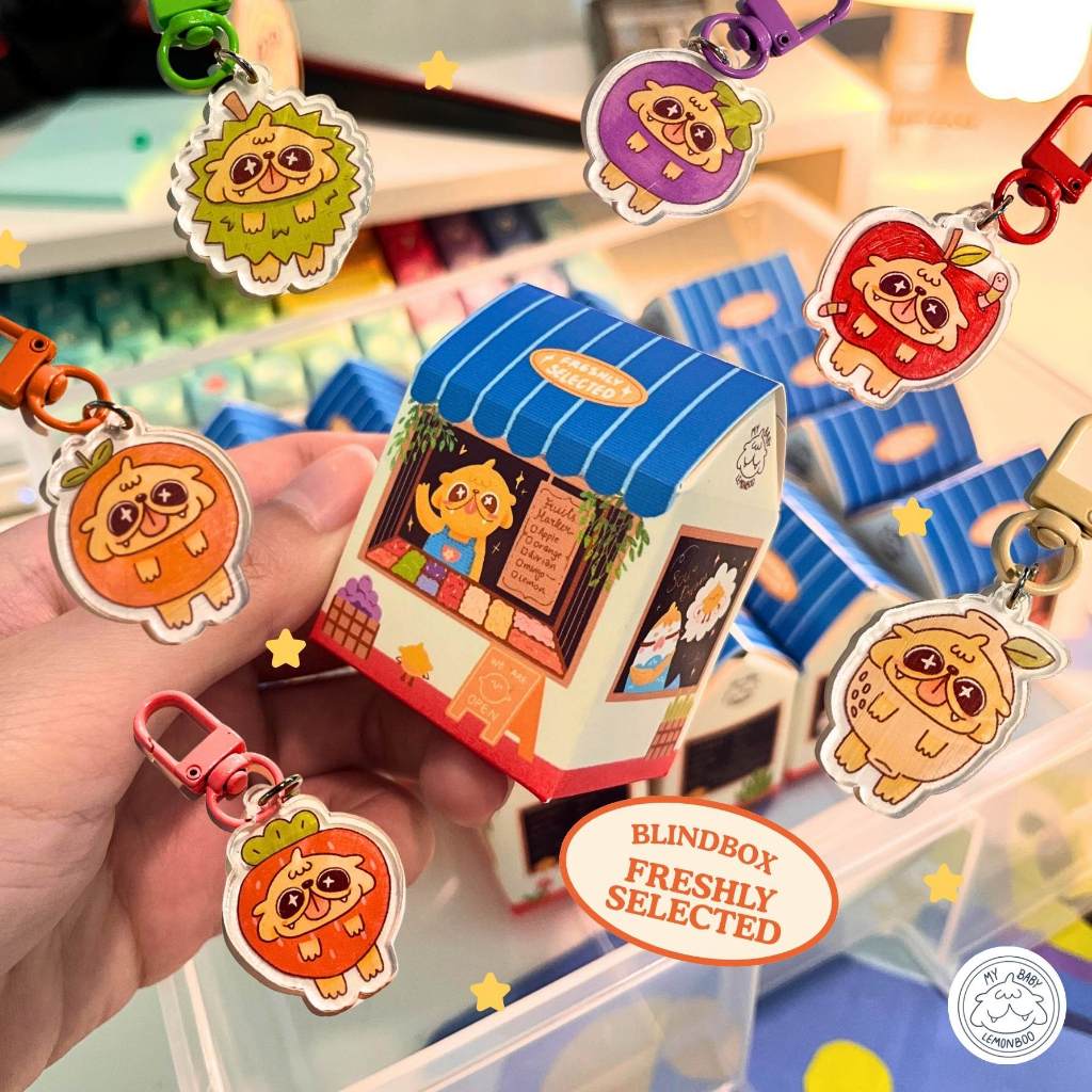 Freshly Selected Keychain Blindbox - babylemonboo กล่องสุ่มพวงกุญแจอะคริลิคธีมเลม่อนขายผลไม้!