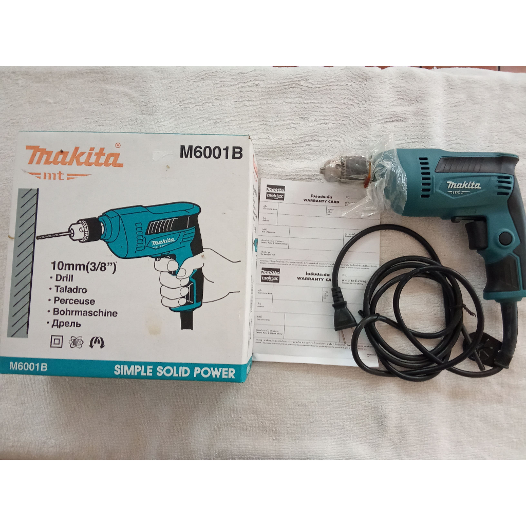 MAKITA M6001B สว่านไฟฟ้า ขนาด 3/8 นิ้ว (450 วัตต์) รุ่น M6001B ของแท้