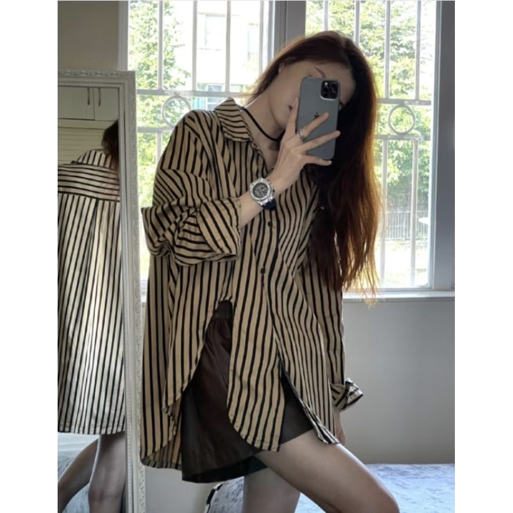 2Hand เสื้อเชิ้ต over size ลายทาง