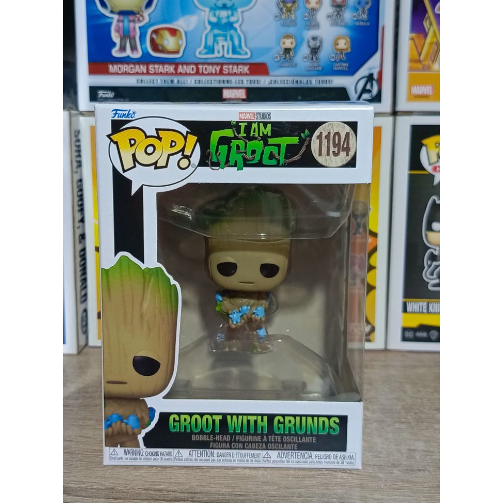 Funko Pop! : I Am Groot - Groot with Grunds