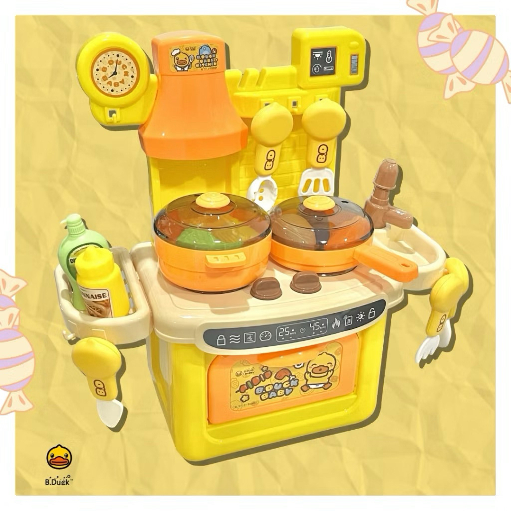 🐤 ของเล่นเด็กชุดห้องครัว ชุดห้องครัวเป็ดน้อย B Duck Kitchen Set WL-BD111-4 สินค้าลิขสิทธิ์แท้ 100%