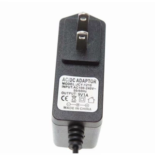 DC อะแดปเตอร์ 9V 1A 1000ma ขนาดหัวเสียบ 5.5x2.5mm สีดำ