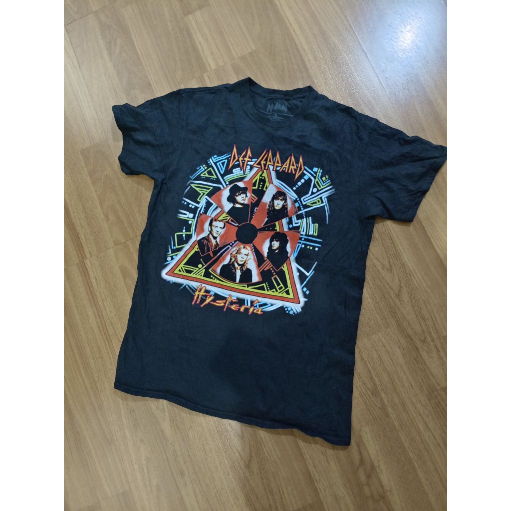 *พร้อมส่ง*🇹🇭เสื้อ Def Leppard "Hysteria" Tour ปั้มคอ