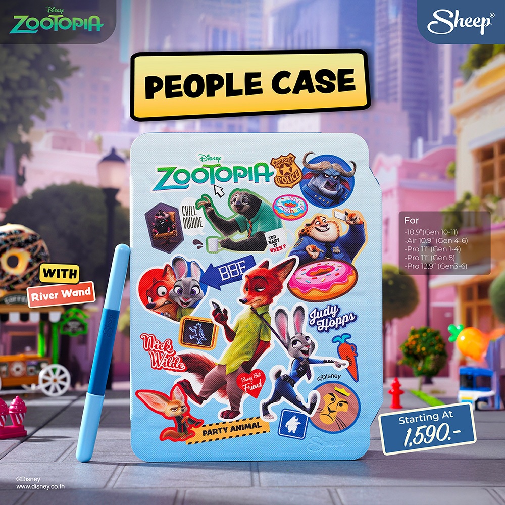 [People Zootopia] Zootopia Collection เคสสำหรับไอแพด ซูโทเปีย Peopleเคสเก็บปลอกปากกาได้ แถมฟรี ปลอกป