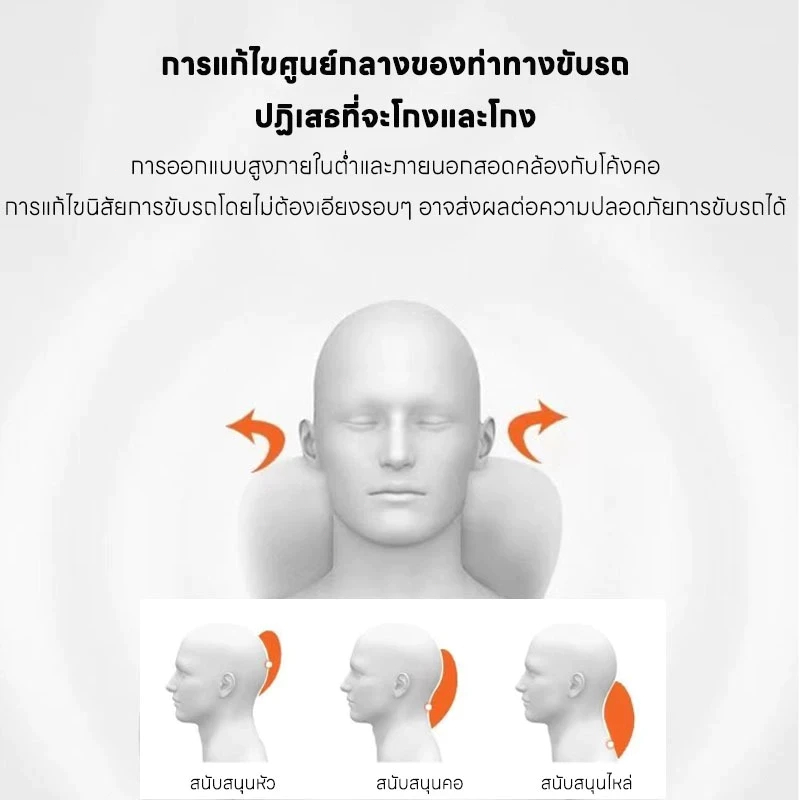 หมอนรองเอว หมอนรองคอ รองไหล่ ที่รองพิง พนักพิงศีรษะ เมมโมรี่โฟม หนังนิ่ม ที่รองพิงหลังสำหรับรถยนต์ - รูปที่ 7