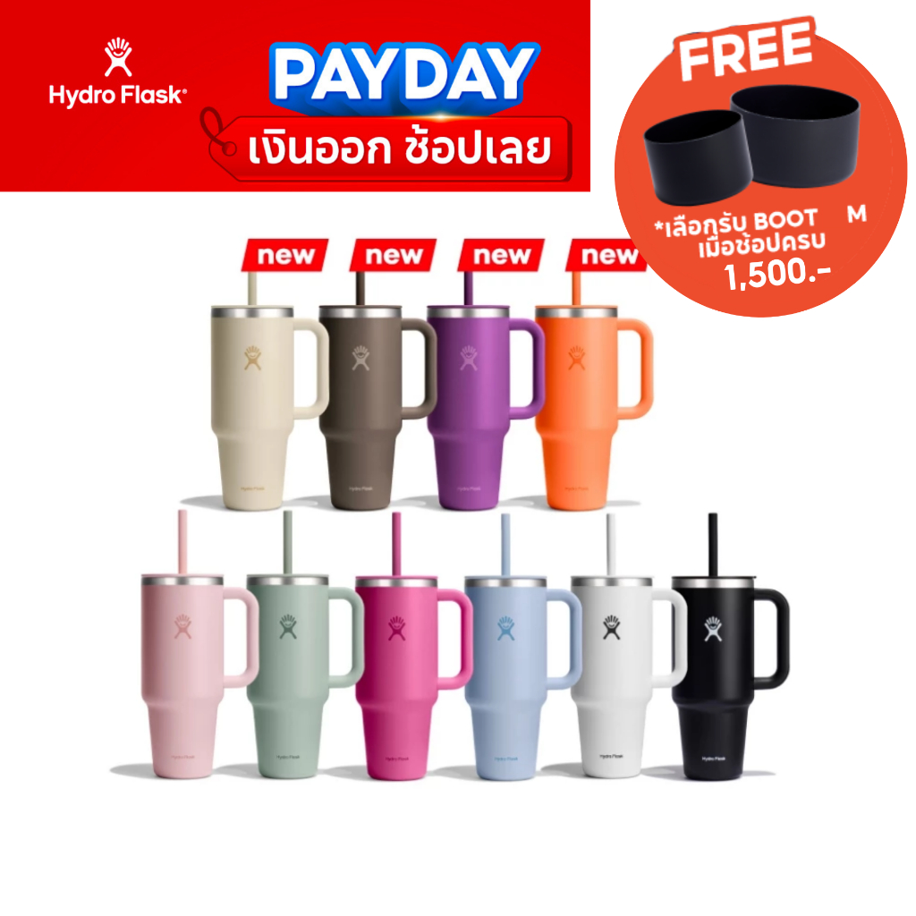 HYDRO FLASK รุ่น ALL AROUND TRAVEL TUMBLER 40 OZ แก้วน้ำ สูญญากาศ เก็บความเย็น เก็บอุณหภูมิ