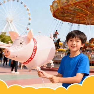 Big Party ลูกโป่งรูปสุนัขแบบเดินได้ Animal Balloon เหมาะสำหรับงานปาร์ตี้วันเกิดเด็กหรืออนุบาล จำลองการจูงสุนัขเดินเล่น