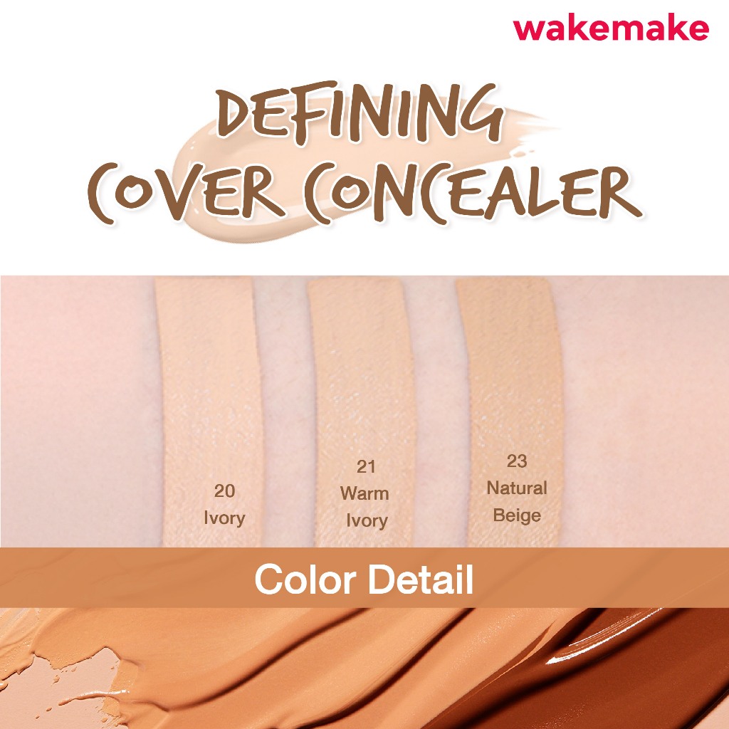 Wakemake Official | Defining Cover Concealer SPF30 / PA++ คอนซีลเลอร์เนื้อลิควิด กลบรอยสิวเนียนกริบ กันน้ำกันเหงื่อ - รูปที่ 3