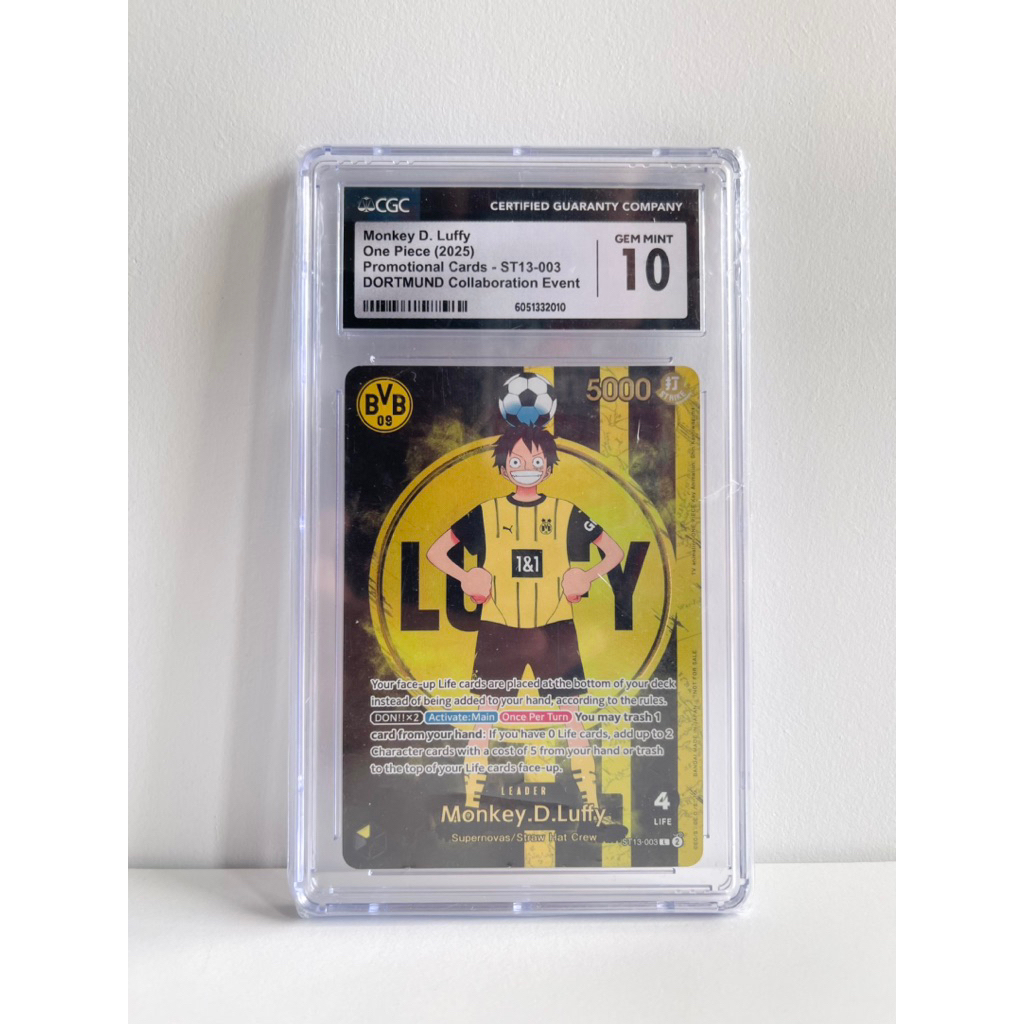 One Piece Card Game Monkey D.Luffy Dortmund Collaboration Event 2025 CGC10