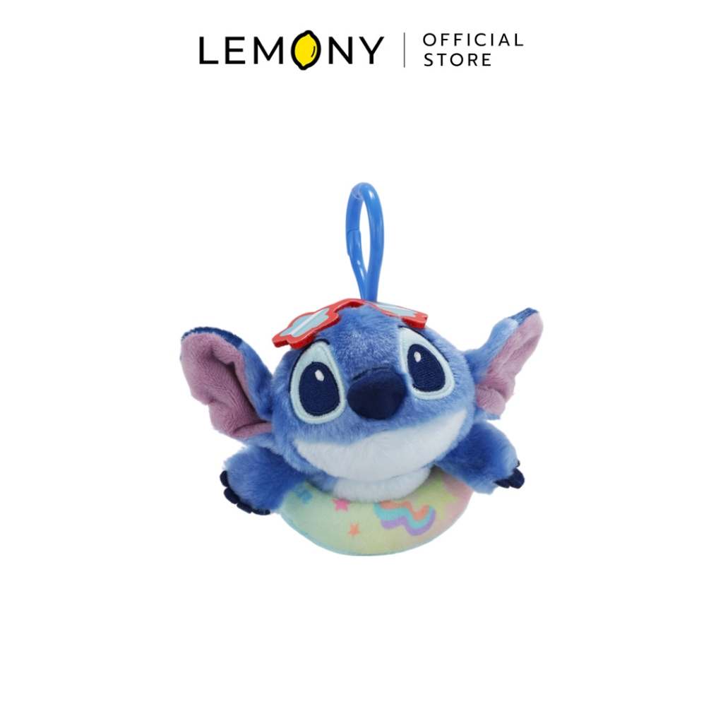 LEMONY พวงกุญแจตุ๊กตาสติทช์ ซีรีส์ Colorful Summer ขนาด 13 ซม. Disney Lilo & Stitch Collection