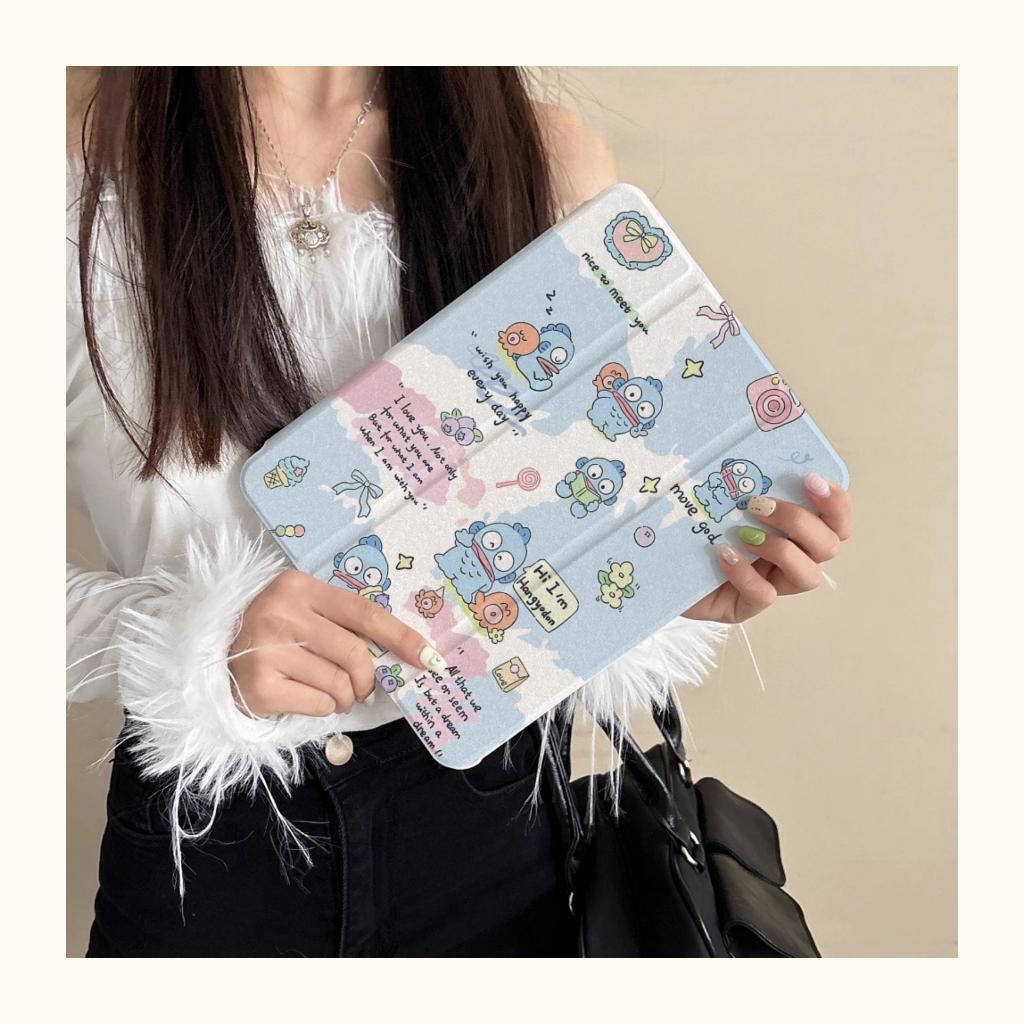 💫พร้อมส่ง💫เคสไอแพด Gen11 หมุนได้ 360° อะครีลิค Hangyodon มีที่ใส่ปากกา iPad Gen10 Air7 Air6 Pro12.9