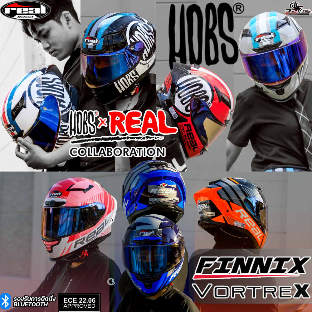 มาใหม่ล่าสุด คอลเล็คชั้นสุดเท่ หมวกกันน็อค REAL FINNIX HOBS /  REAL x HOBS / AWALON / VORTREX ของแท้ ส่งไว!!320sp.online