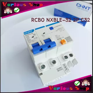 RCBO Breaker RCBO 2P NXBLE-32 32A เบรคเกอร์กันดูด ตัดวงจร100mA(0.1A) และตัดวงจร300mA(0.3A) เลือกสินค้าตามที่ต้องการ