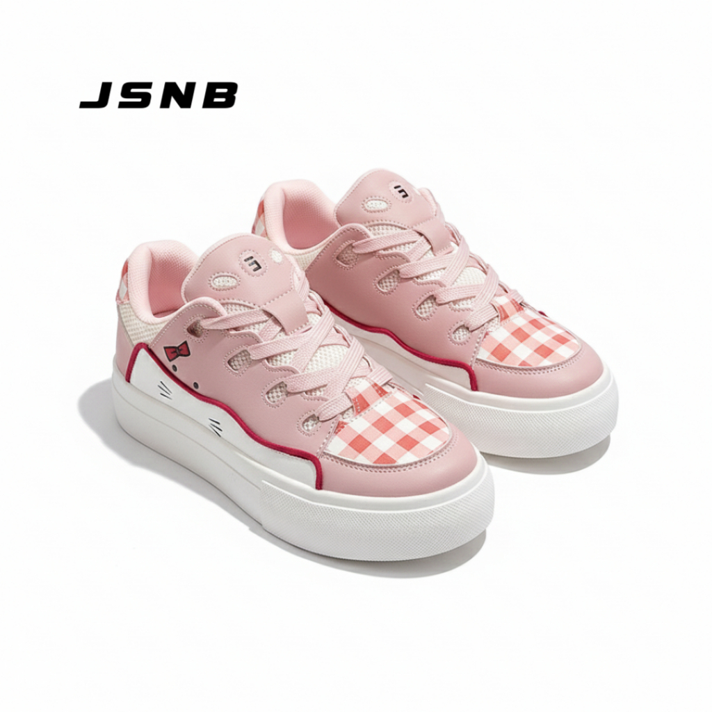 JSNB ส่งฟรี รองเท้าผู้หญิง พร้อมส่ง รองเท้าผ้าใบผู้หญิง ผ้าใบลายน่ารัก พื้นหนานุ่ม น้ำหนักเบา ใส่สบา